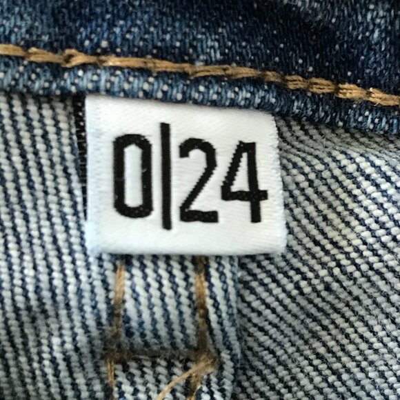 Judy Blue Skinny Fit Jeans Women 0/24 Blue Medium Rise Distressed Raw Hem Preppy - Picture 4 of 13